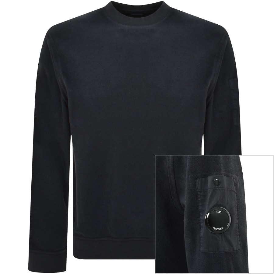 CP Company Emerized Diagonal Sweatshirt Black Mainline Menswear
